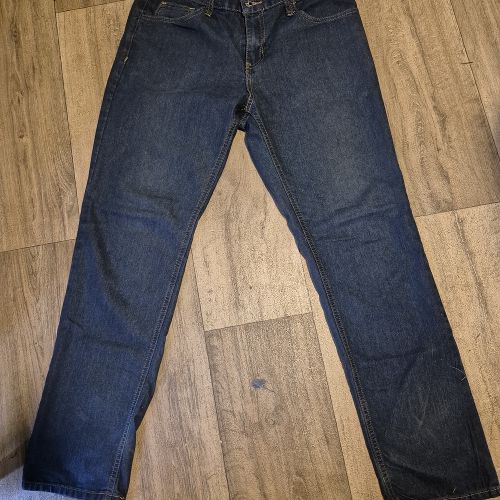 Indigo Dark Blue Men's Straight Jeans